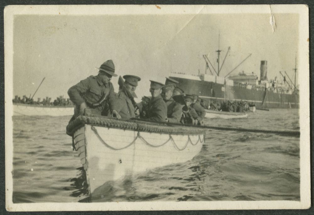 A boatload of New Zealand soldiers heading for shore.